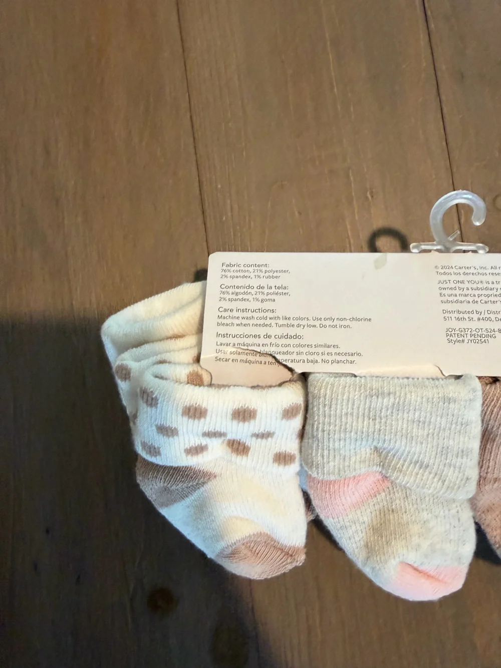 Carter's Infant Sock Set - Pink, Cream, Light Gray